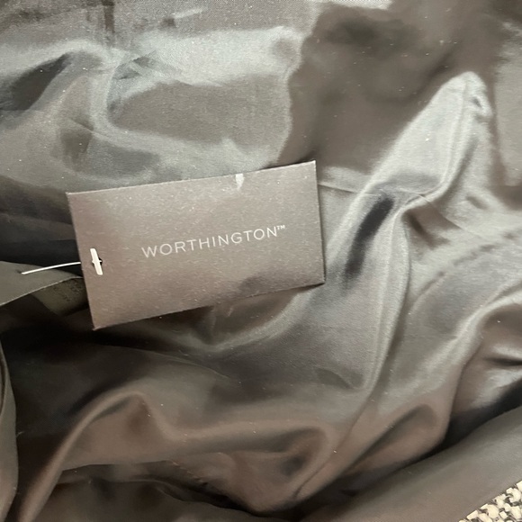 EUC Women’s Worthington Dress coat in medium black and white. #66 - Picture 4 of 5